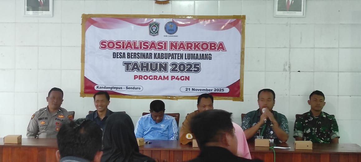 Sosialisasi Bahaya Narkoba dan Penandatanganan MoU Desa Bersinar di Desa Kandangtepus