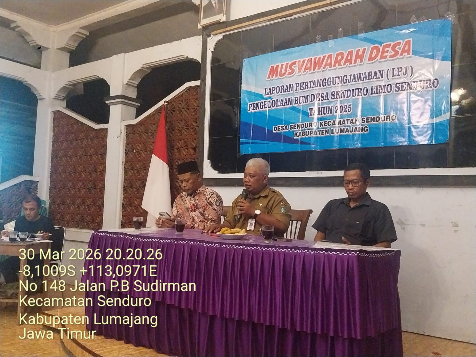 Sekcam Senduro Hadiri Musdes LPJ BUMDes, Tekankan Transparansi Pengelolaan Anggaran 2026