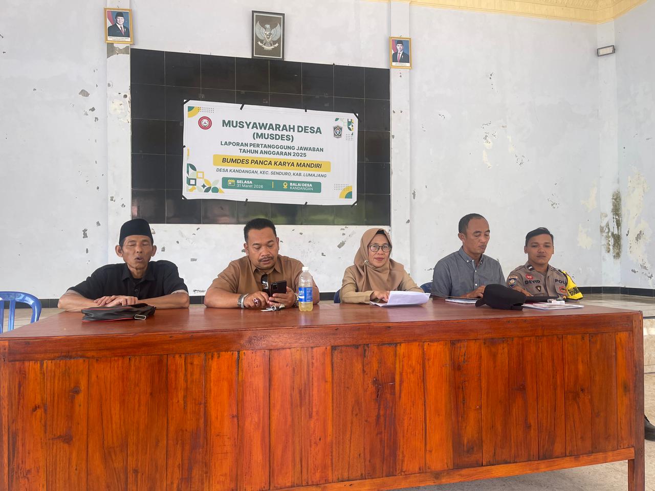 Transparansi Anggaran, Kasi PMD Hadiri Musdes LPJ BUMDes Panca Karya Mandiri Desa Kandangan