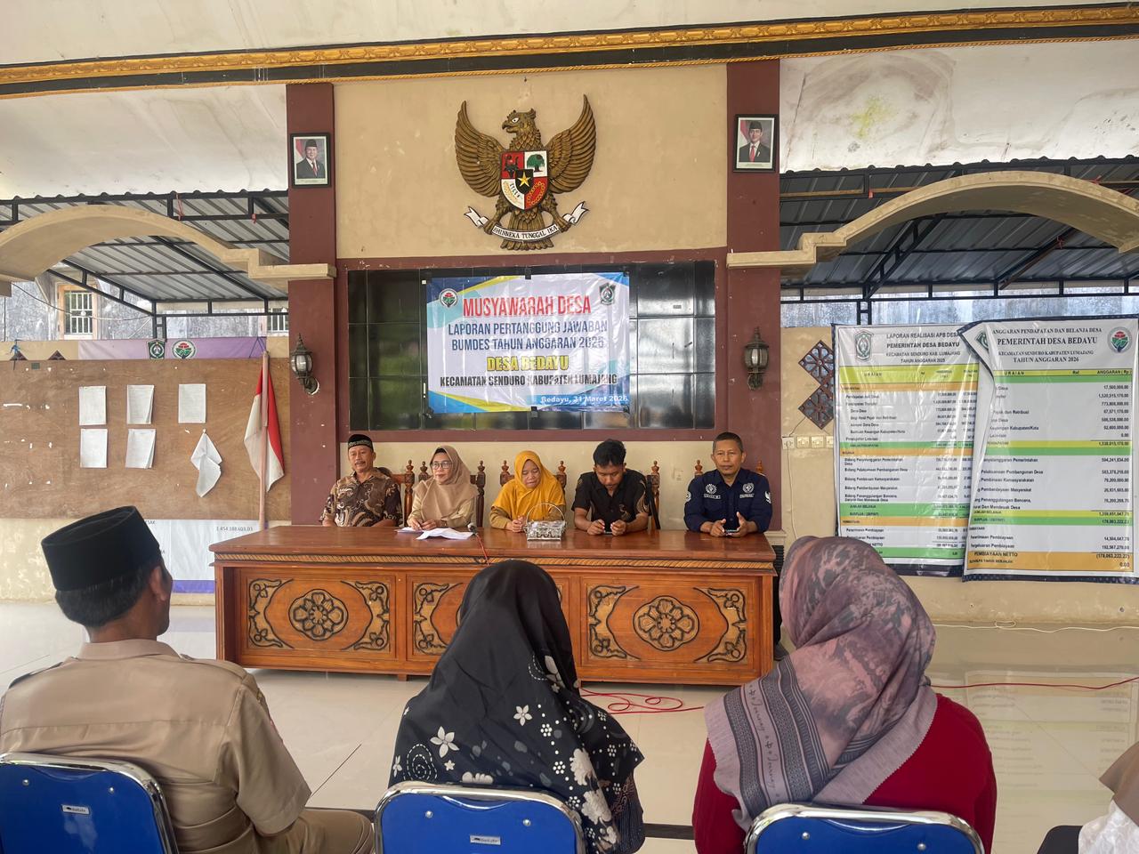 Transparansi Anggaran, BUMDes Sejahtera Desa Bedayu Gelar Musdes LPJ Tahun 2025