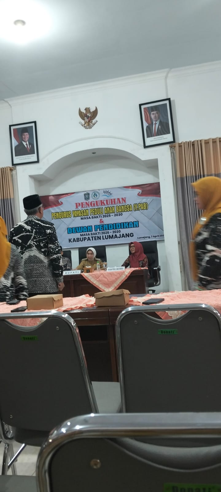 Kasi Pemerintahan Kecamatan Senduro Hadiri Pengukuhan Pengurus Yayasan Peduli Anak Bangsa