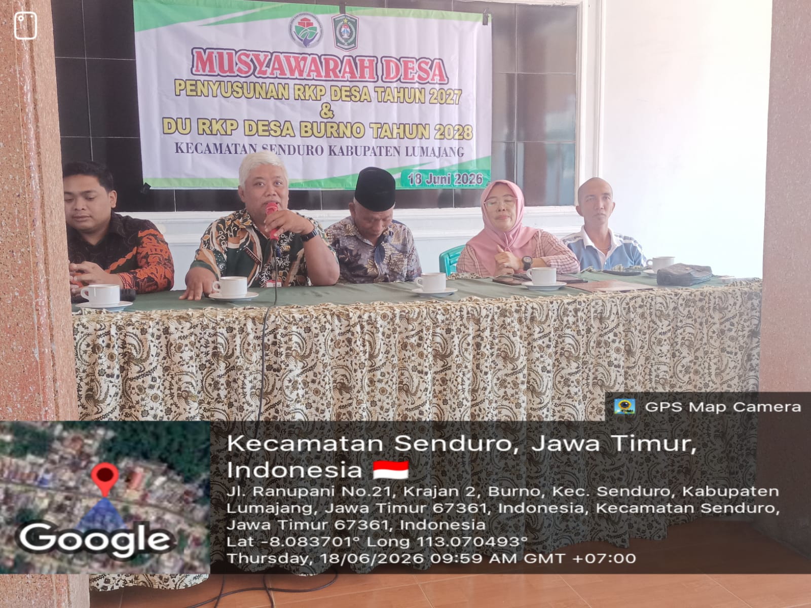 Sinergi Bersama, Tim Binwas Kecamatan Senduro Fasilitasi Musdes RKPDes dan DU RKPDes Desa Burno