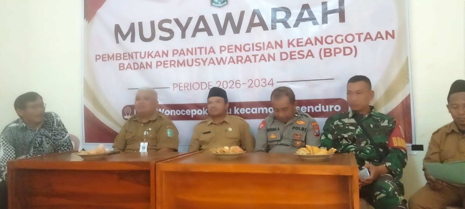 Tim Binwas Kecamatan Senduro Hadiri Pembentukan Panitia Pemilihan BPD Wonocepokoayu Periode 2026-203