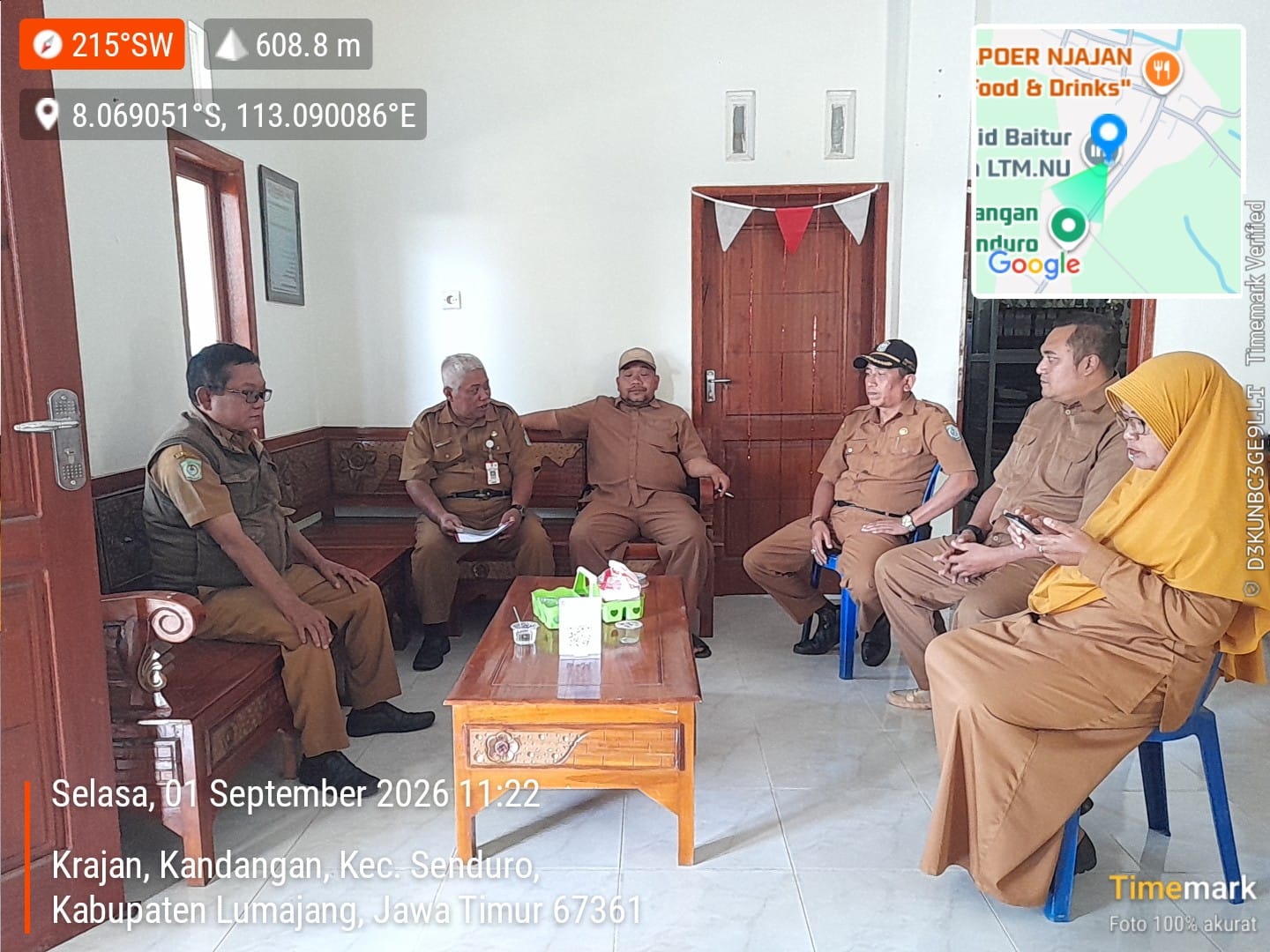 Sekcam Senduro dan Kasi Pemerintahan Hadiri Rakor Panitia Penjaringan Perangkat Desa Kandangan