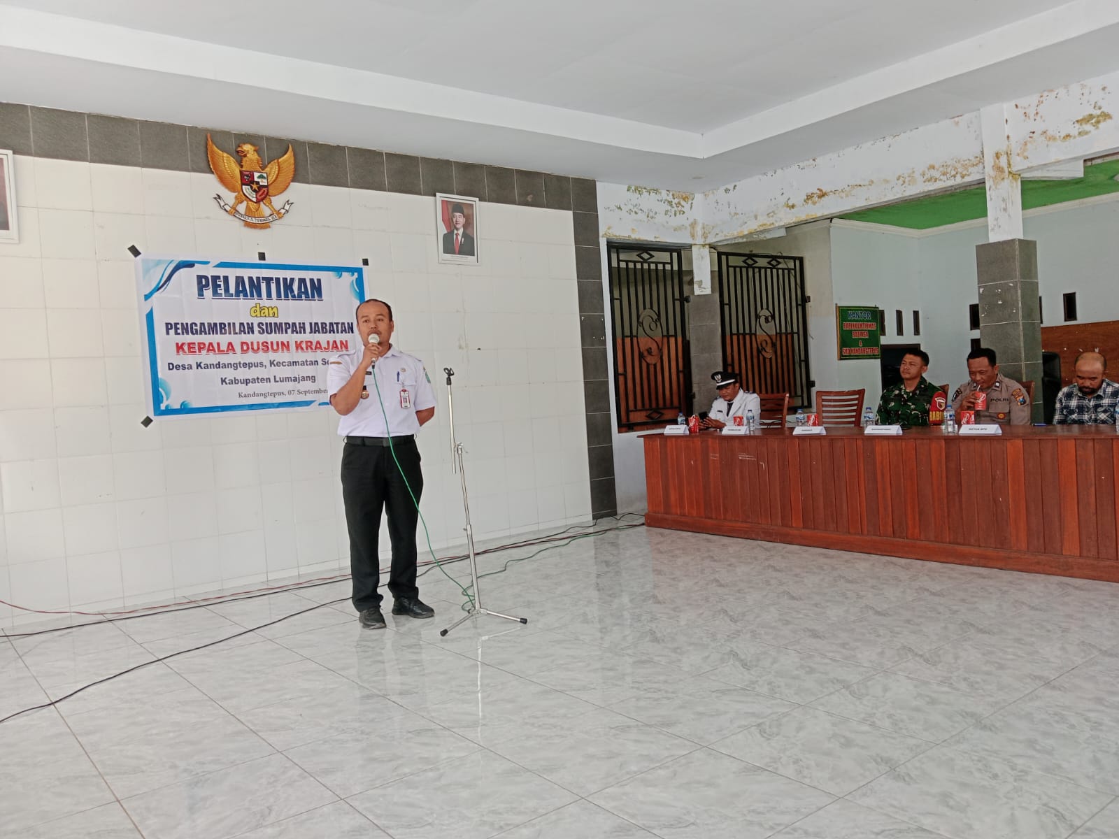 Camat Senduro Hadiri Pelantikan Kepala Dusun Krajan Desa Kandangtepus